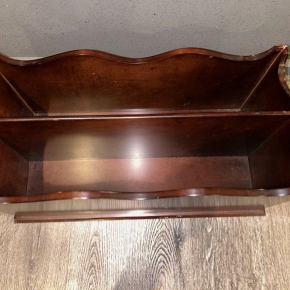Bombay Company Solid Cherry Wood Magazine Rack Holder - Picture 4 of 12